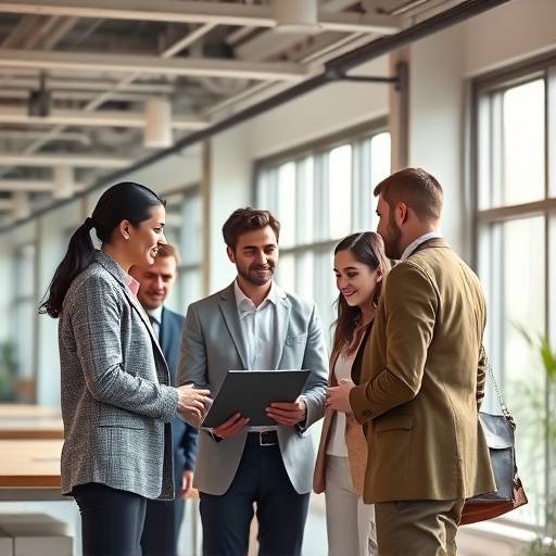 Team collaborating on a digital marketing strategy